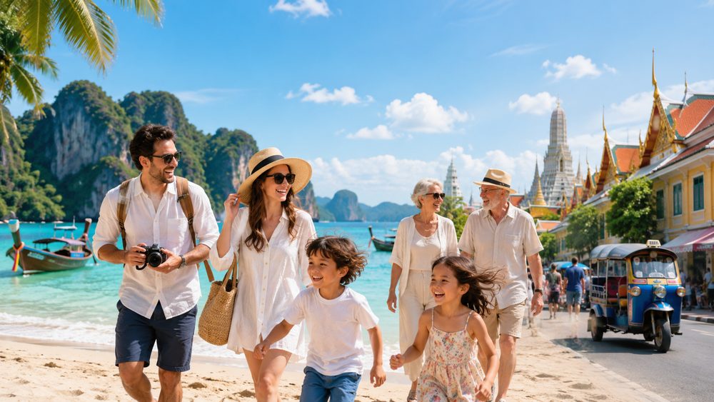 Family summer and winter camp — beach and city experiences in Thailand