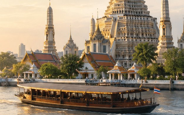 Education Expo group at Chulalongkorn University with a Chao Phraya dinner cruise, organized by AIT