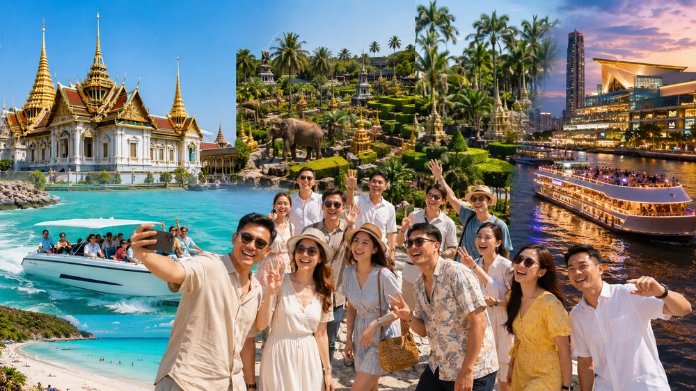 Bangkok–Pattaya 8-day group leisure tour — Grand Palace, islands and river cruise